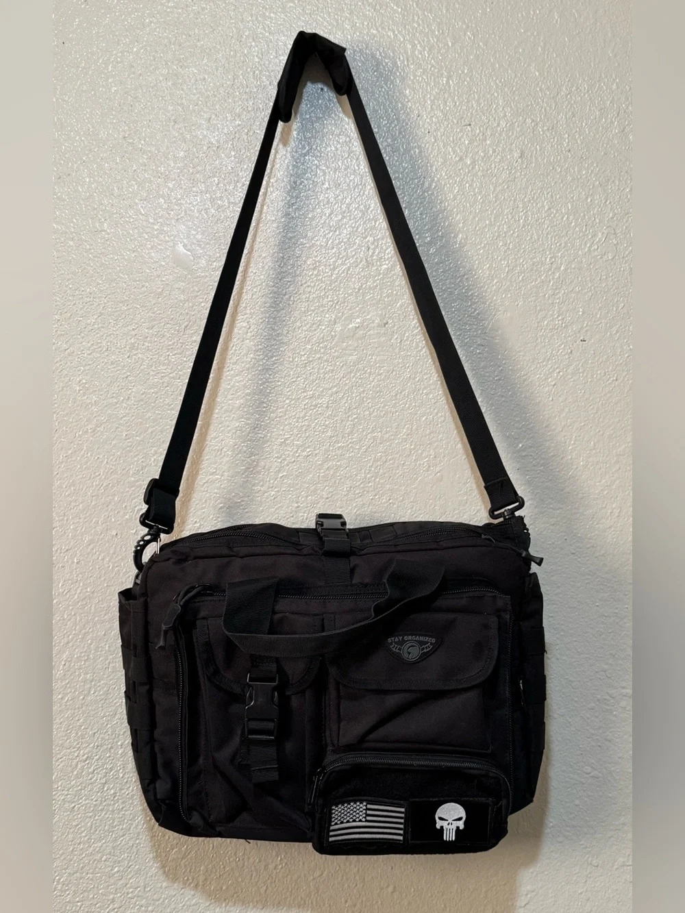 Men’s Black Tactical Military Messenger LapTop Briefcase Work Everyday Bag